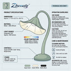 Zkussatq™ Petal Arc LED Table Lamp – Sculptural Flower Bedside Light, Dual White Reading & Nightstand Lamp