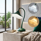 Zkussatq™ Petal Arc LED Table Lamp – Sculptural Flower Bedside Light, Dual White Reading & Nightstand Lamp