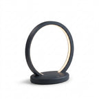 Zkussatq™ Halo Ring Bedside Lamp – Modern Circular LED Night Light & Minimalist Table Lamp