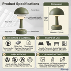 Zkussatq™ Mushroom Dome Rechargeable Table Lamp – Cordless LED Bedside Night Light