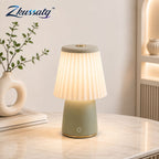 Zkussatq™ Pleated Glow Mini Table Lamp – Vintage Modern Bedside Night Light