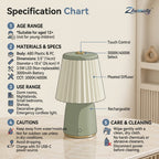 Zkussatq™ Pleated Glow Mini Table Lamp – Vintage Modern Bedside Night Light