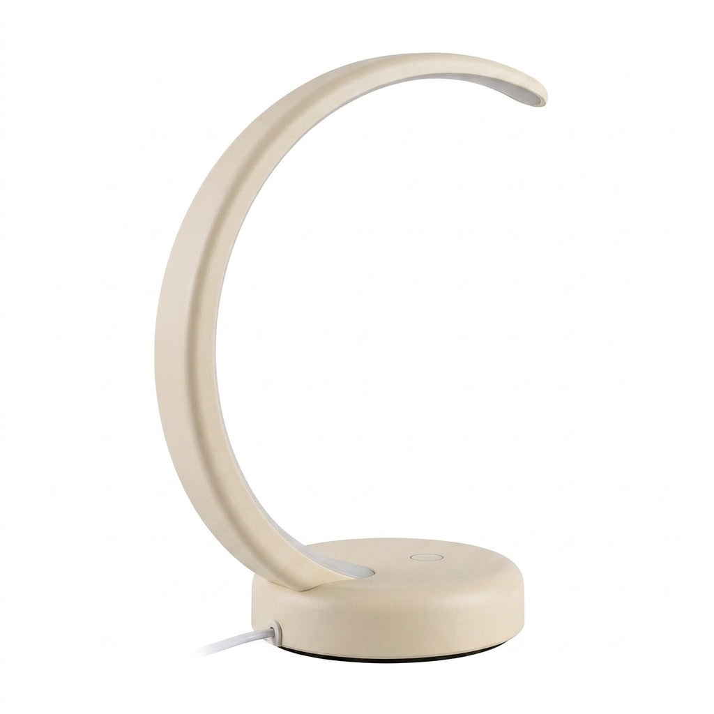 Zkussatq™ Crescent Arc Table Lamp – Curved LED Reading & Bedside Light