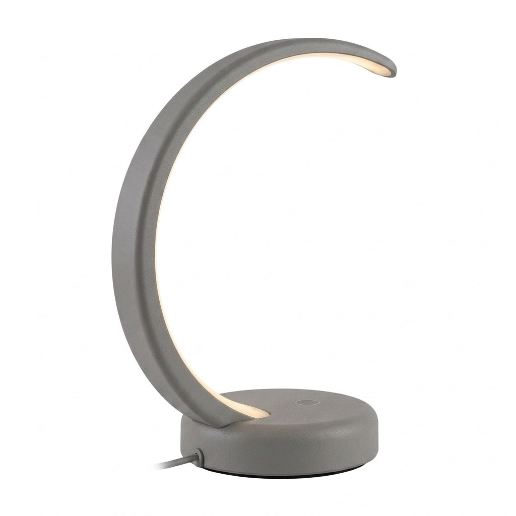 Zkussatq™ Crescent Arc Table Lamp – Curved LED Reading & Bedside Light