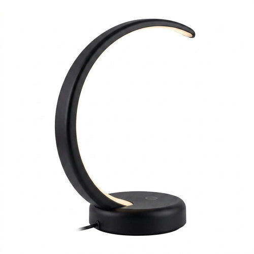 Zkussatq™ Crescent Arc Table Lamp – Curved LED Reading & Bedside Light