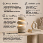 Zkussatq™ Pebble Stack Bedside Lamp – Soft Glow LED Nightstand Light